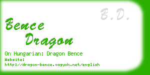 bence dragon business card